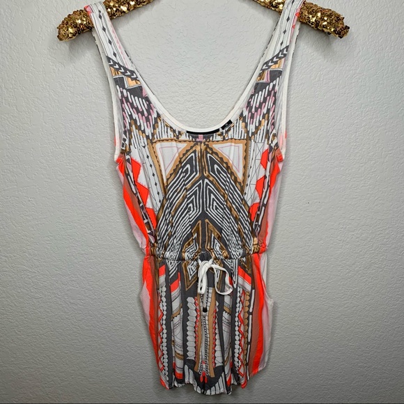 MINKPINK Aztec Neon and Gold Romper - Picture 2 of 6